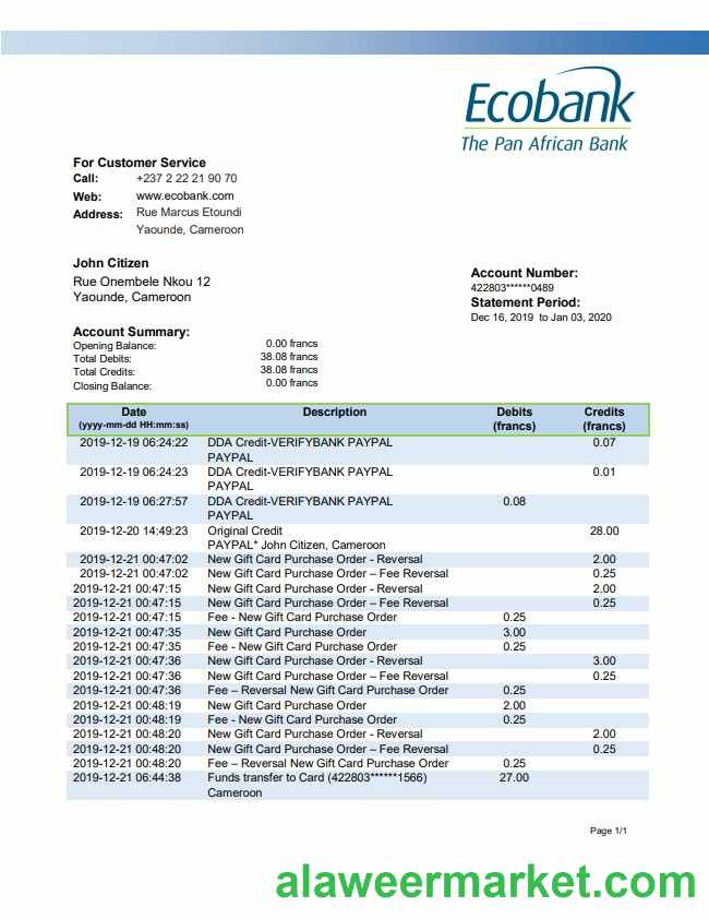 Cameroon Ecobank